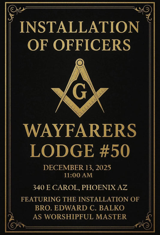 Installation of 2026 Elected Officers for Wayfarers Lodge