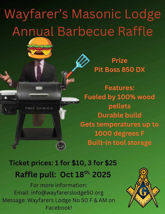 Wayfarer’s Lodge Annual Barbecue Raffle